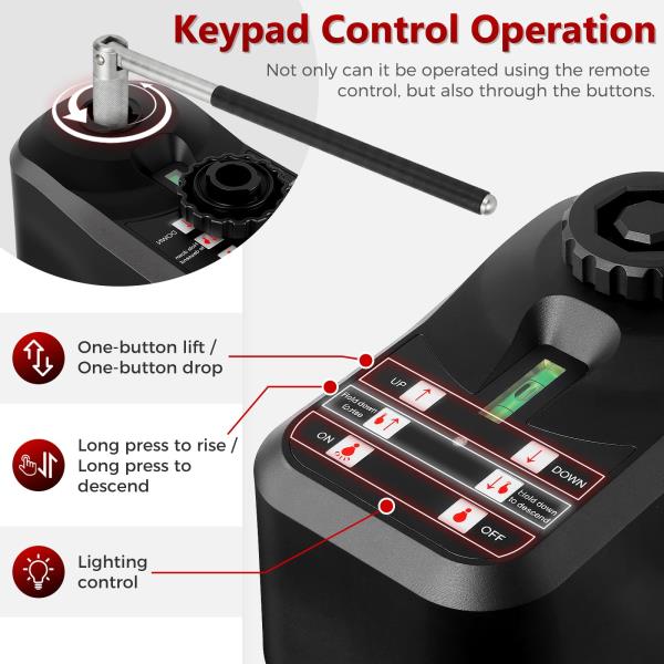 LBS Electric Trailer Jack with 2 Remote Controls IP65 Waterproof