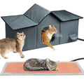 Open-Box New MEWTOGO X-Large Outdoor Heated Cat House w Heating Pad