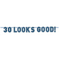 Open-Box New Amscan 30 Looks Good Man 12 Multi-color Letter Banner Retail $7.00
