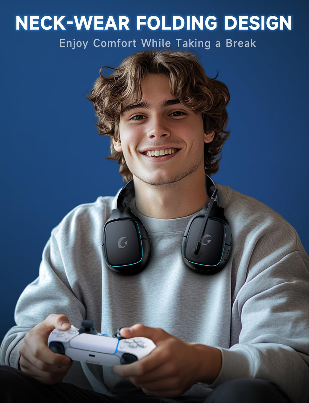 New Open-Box Gvyugke CT780 Wireless BT 5.3 7.1 Surround Sound Noise Canceling Mic Gaming Headset Retail $27.00