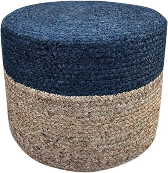 Scandilivin Homes Pouf Ottoman 100% Jute Braided Pouffe (20"x20"x10")