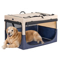 Open-Box New A 4 Pet 40 Collapsible Soft Dog Crate BlueBeige for Medium-Large Dogs Retail $71.00