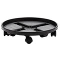 Round Planter Caddy with Wheels 16 Black 125 lb Capacity