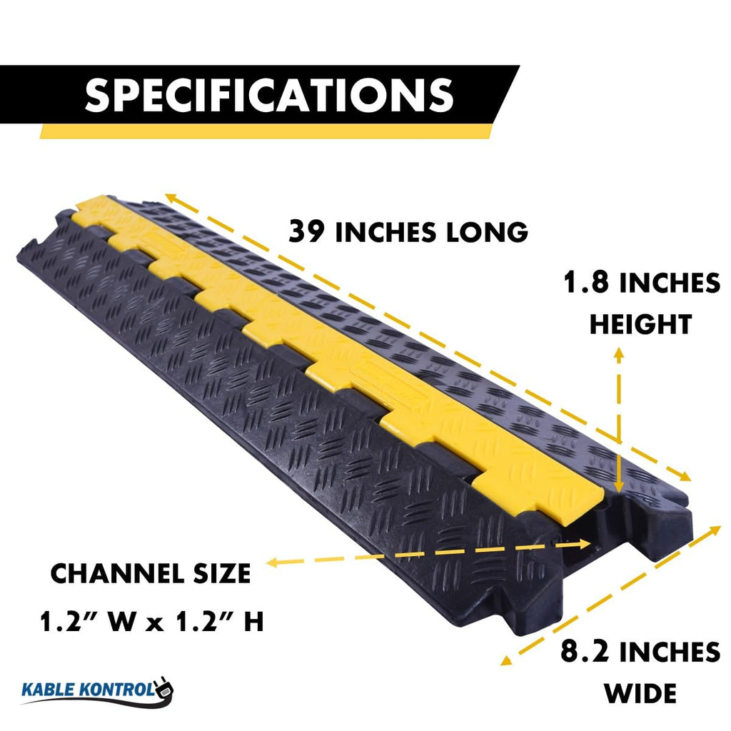 New As-Is KABLE KONTROL Atlas 39 Heavy Duty 1 Channel Cable Protector Ramp. Retail $83.00