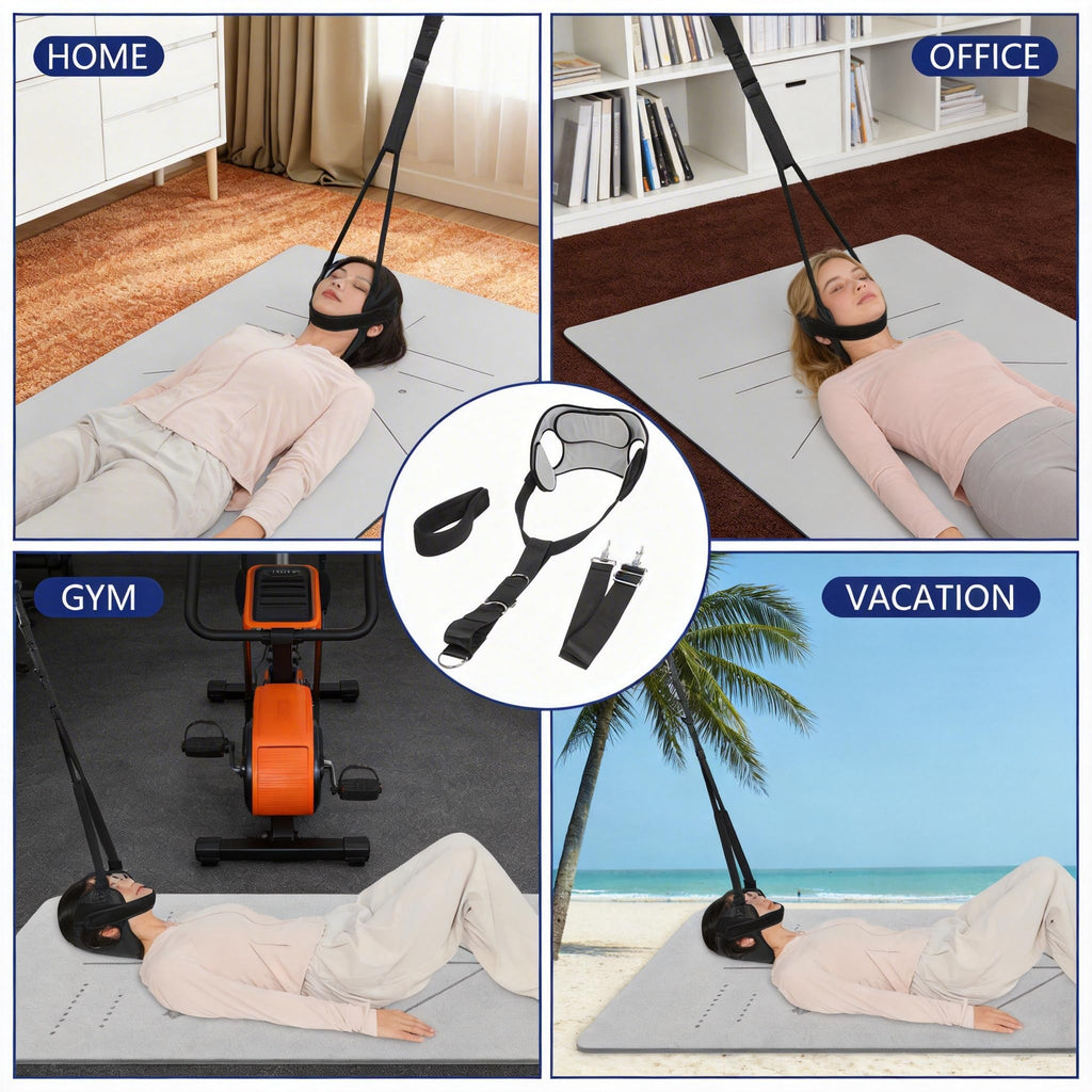 Open-Box New Lixzordian Cervical Neck Traction Device w Ear Holes - Neck Hammock Retail $22.00