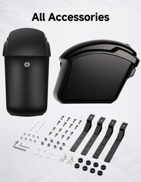 Impact-resistant Motorcycle Hard Saddlebags 22L 11Lx2