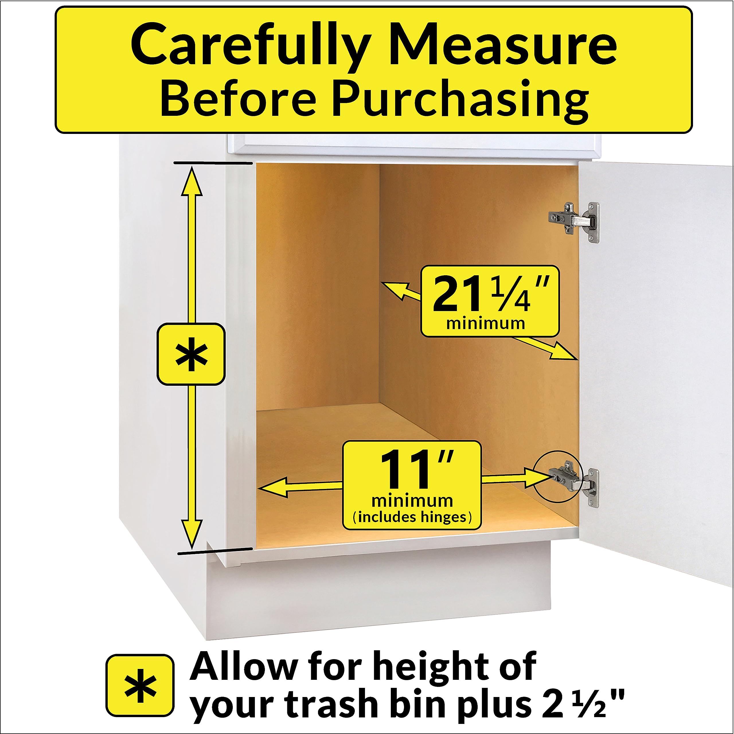 Heavy Duty Pull-Out Trash Can Sliding Cabinet Organizer - Chrome