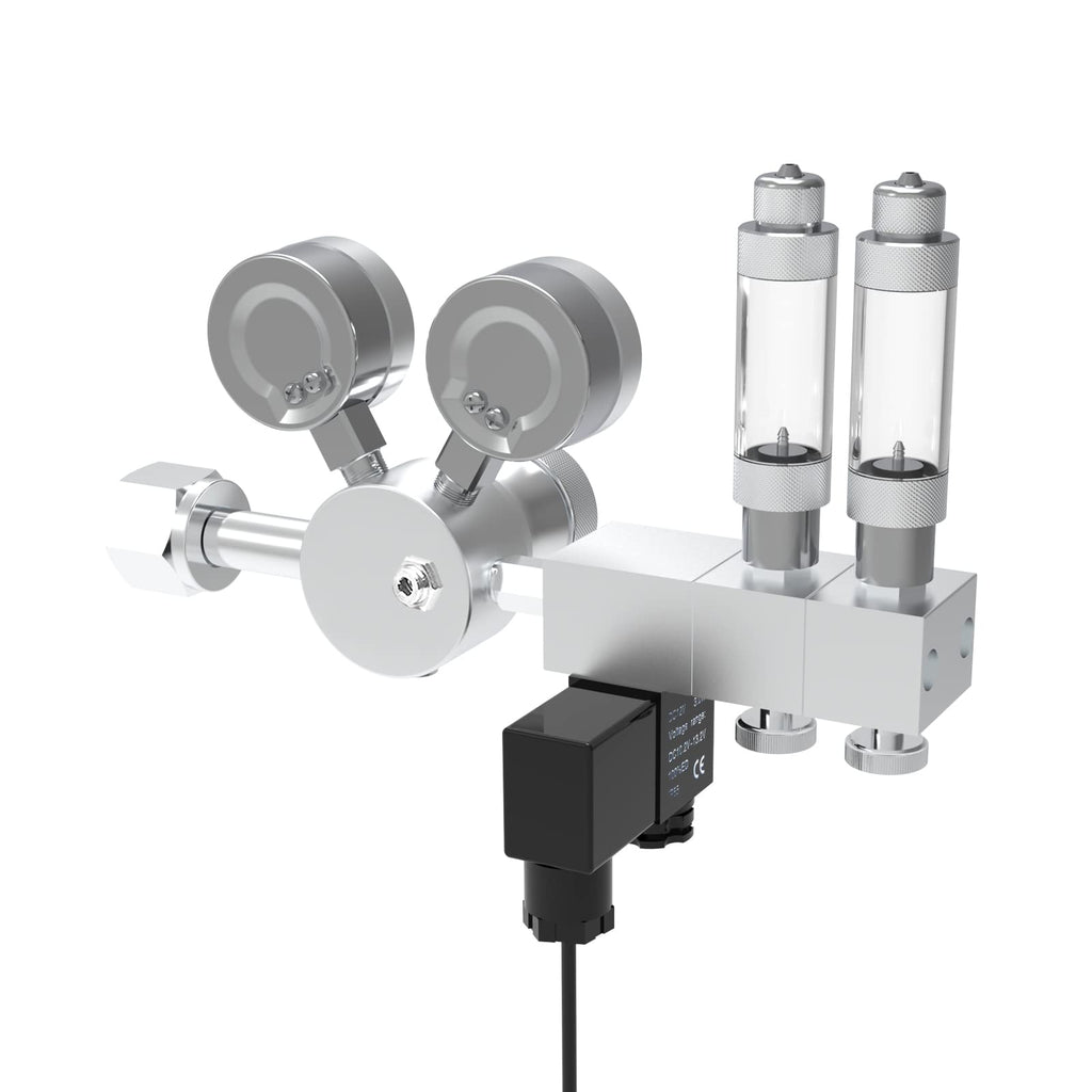 Aquarium Pro Series Dual Stage CO2 Regulator DC Solenoid Precision Needle Valve Retail $135.00