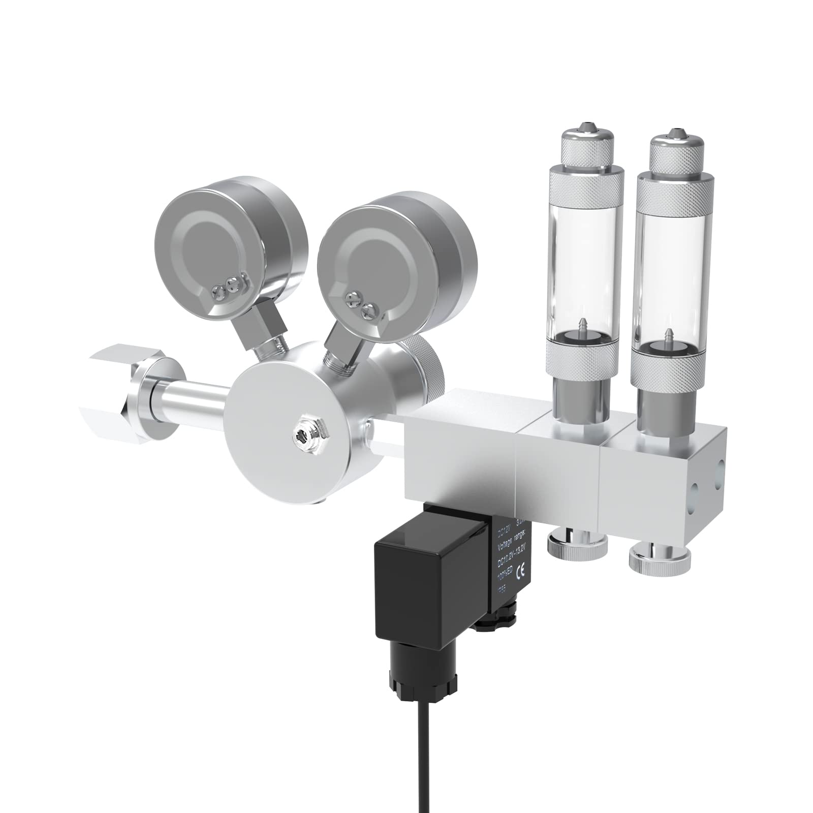 Aquarium Pro Series Dual Stage CO2 Regulator DC Solenoid Precision Needle Valve Retail $135.00