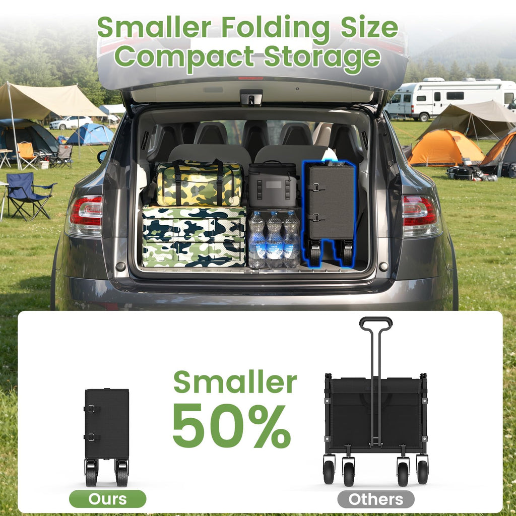Collapsible Wagon Cart 330LBS Heavy Duty Folding Utility Cart with Wheels $59.25 Retail $79.00
