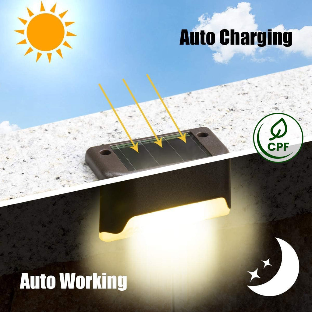 New As-Is SOLPEX 16 Pack Warm White Solar Deck Lights Outdoor Waterproof LED Retail $23.00