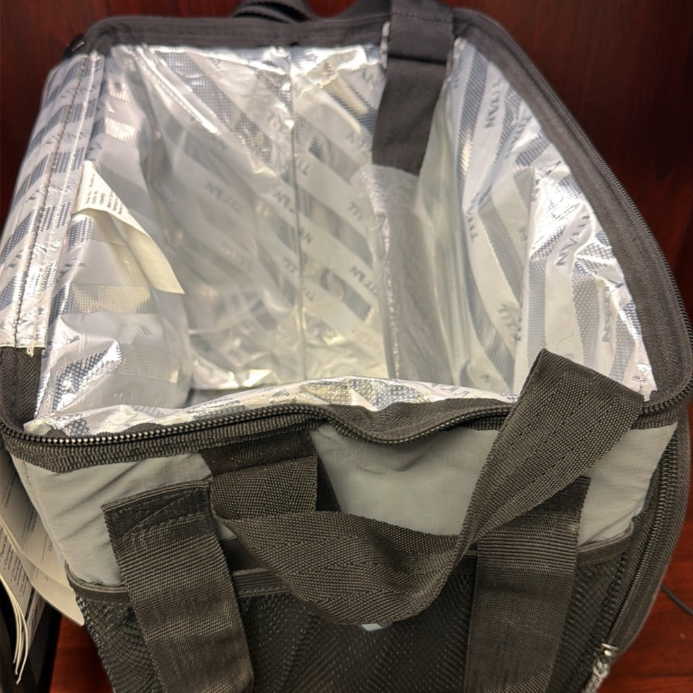Soft Cooler Bag with Multiple Compartments GrayBlack