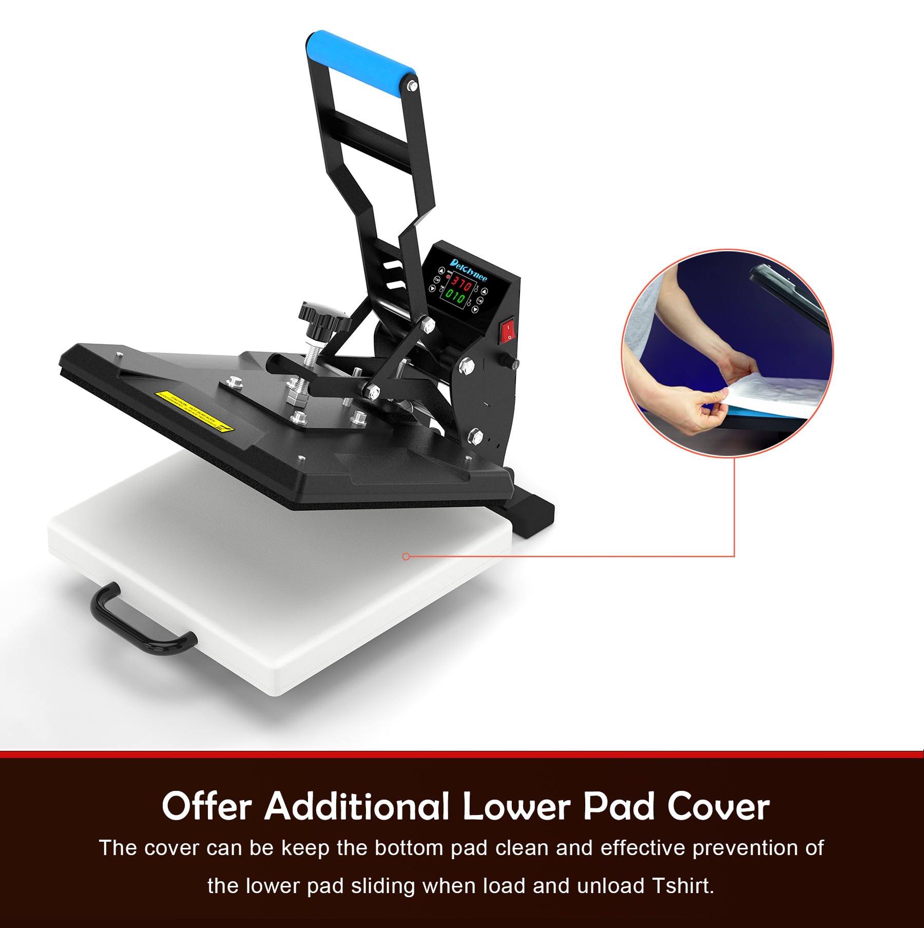 New As-Is Delclynee 15x15 Digital Heat Press Machine for T-Shirts Retail $159.00