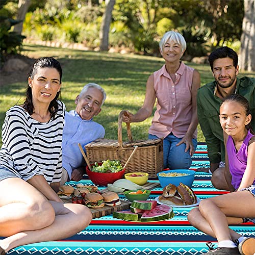 Extra Large 3-Layered Waterproof Sandproof Picnic Outdoor Blanket 79x79 inch
