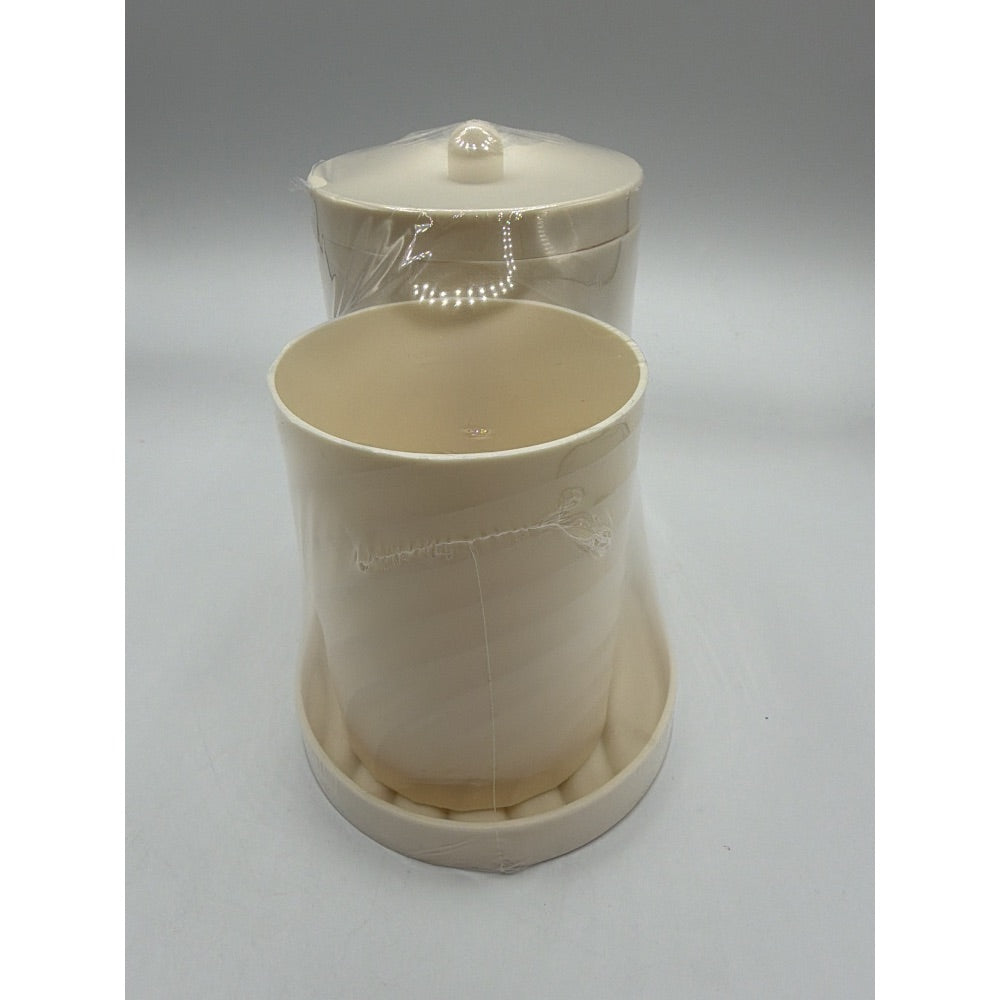 Beige Bathroom Accessory Vanity Organizer Set