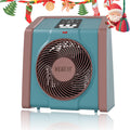 Quiet Electric Space Heater with Digital Thermostat 750W1500W 3D Air Circulation Cyan