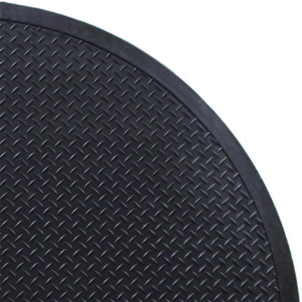 Circular Rubber Mat 48-Inch Diameter 9mm Thick Black