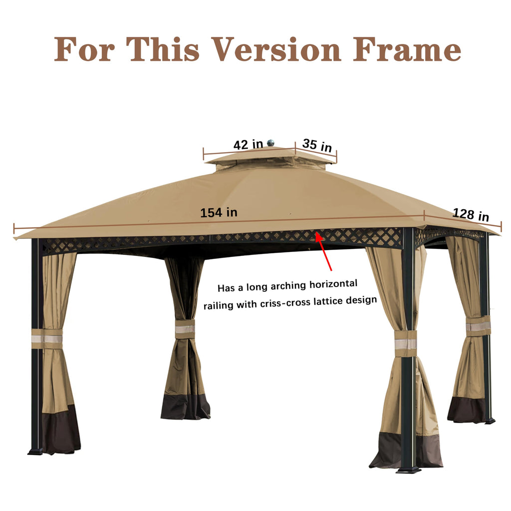 Replacement Canopy Cover for Windsor and South Hampton Gazebos Beige - $66.75