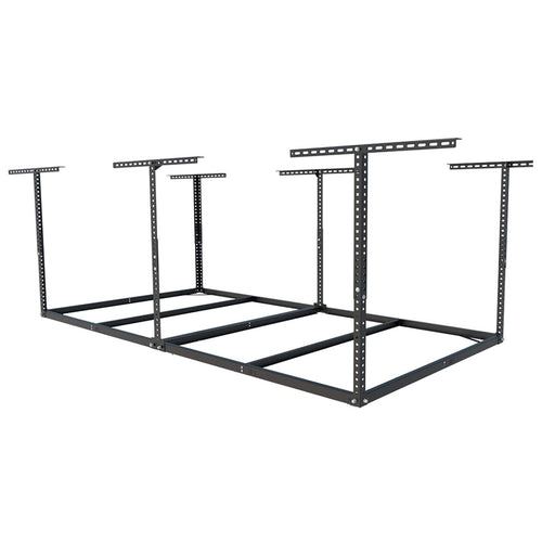 x8 Overhead Garage Storage Rack Ceiling-Mounted 600lbs Capacity Black - $78.00