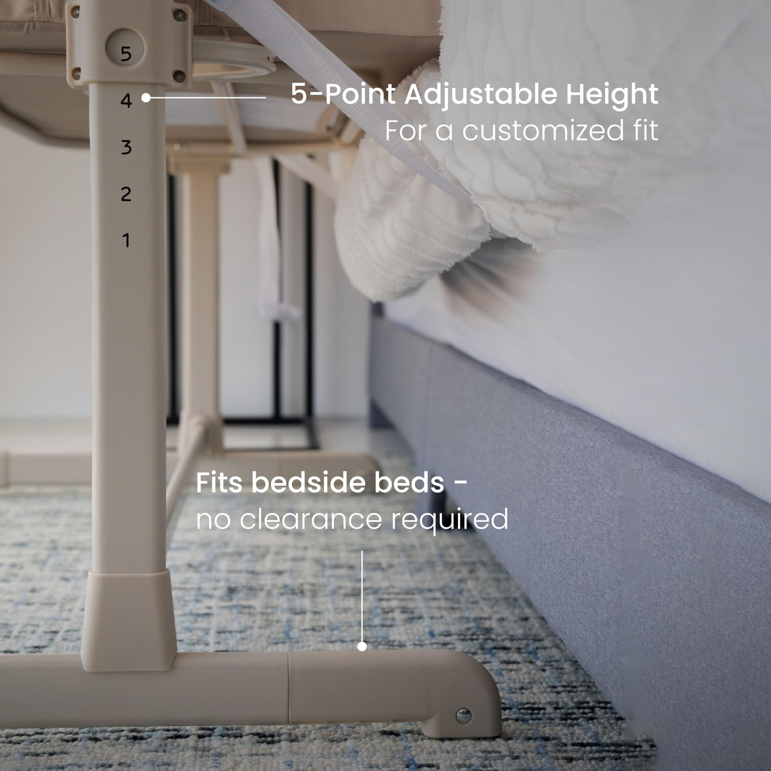HALO BassiNest 2-in-1 Bedside  Portable Baby Sleeper Bassinet - Oat