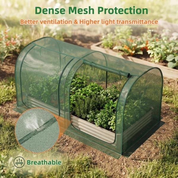 Crop Cage for Garden 98x49x49 Tunnel Plant Netting Cover with Zipper