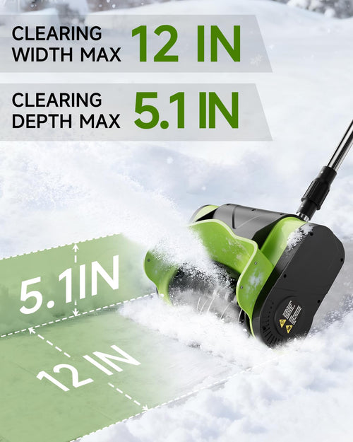 New/open box 20V 12in Cordless Brushless Motor Electric Snow Shovel