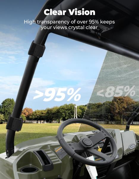 Front Windshield for Polaris Ranger Midsize 570 500 SPCrew 2016-2025 Scratch Resistant PC