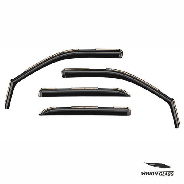 In-Channel Rain Guards for Dodge Ram 2009-2026 Crew and Mega Cab 4-Piece Set
