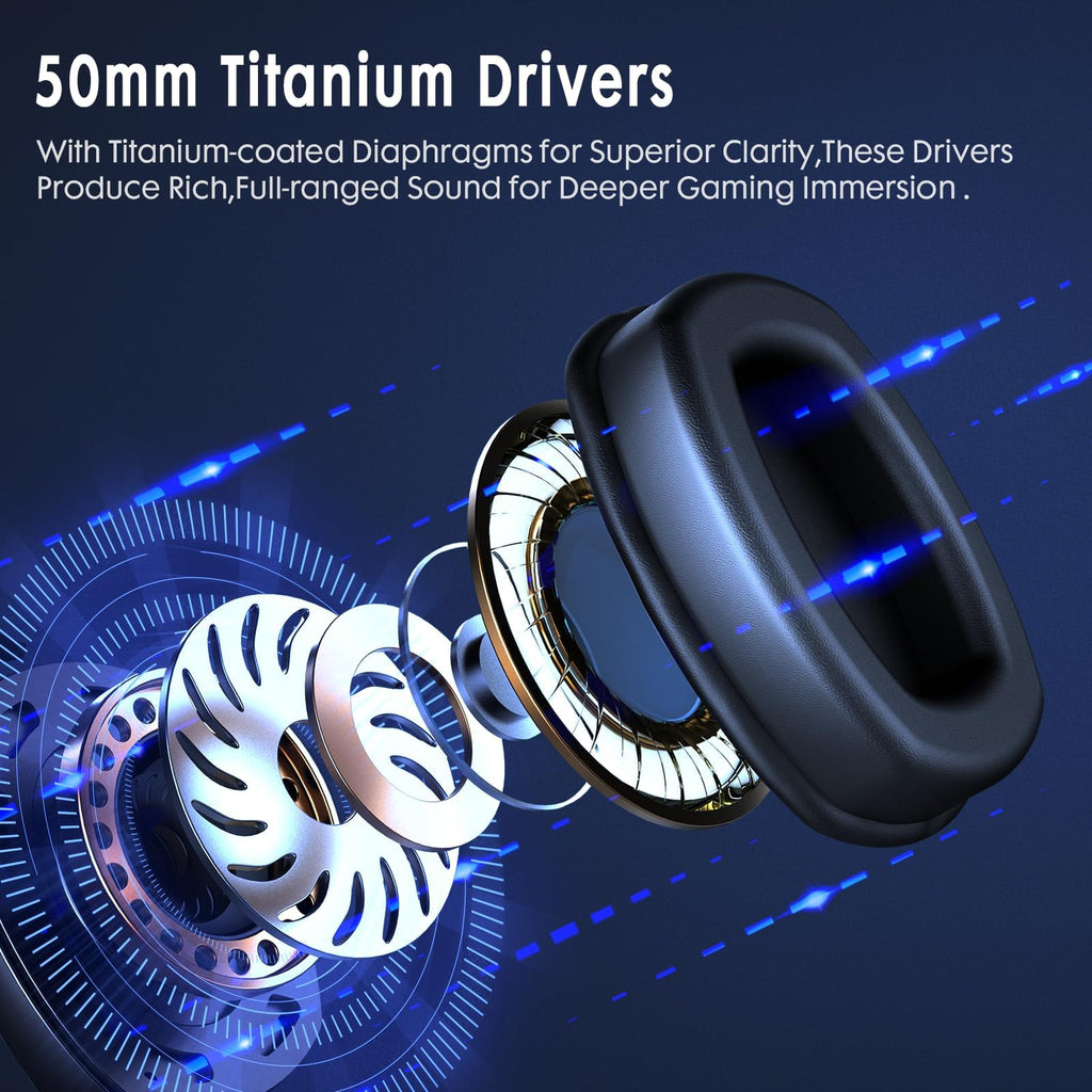 Open-Box New YUEHEMEI BL 100 PRO Wireless Gaming Headset Multi-Platform 50H Battery - Headset Retail $26.00