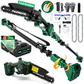 -in-1 Electric Pole Saw 8-Inch Cordless Mini Chainsaw 15 FT Extension Battery Powered