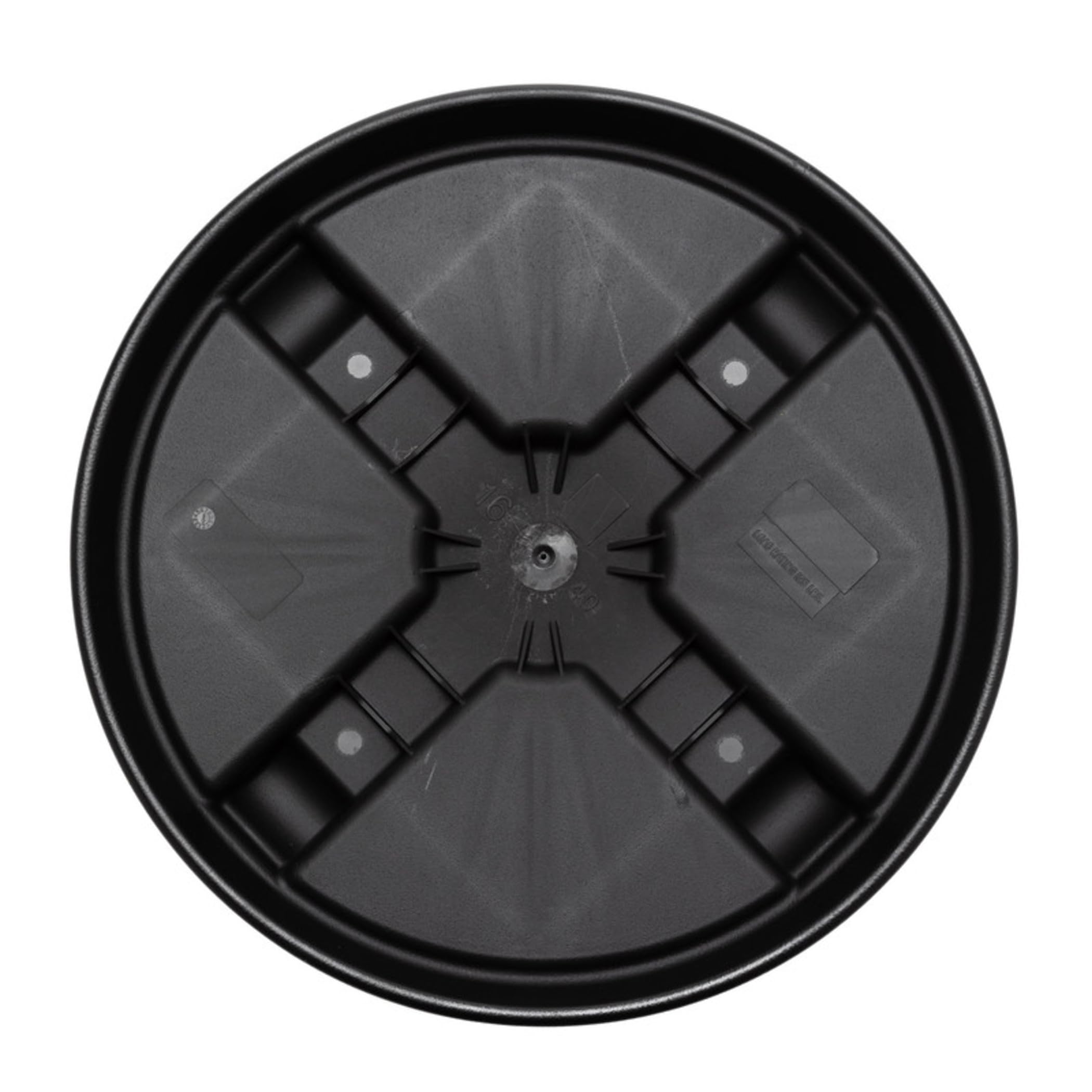 Round Planter Caddy with Wheels 16 Black 125 lb Capacity