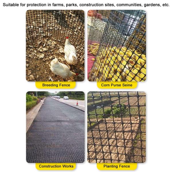 Plastic Garden Fence Animal Barrier,3.28 x 66 FT Heavy Duty Hard Plastic Mesh Fencing,Reusable Safety Temporary Fence Roll with Zip Ties,Snow Fence for Pool Deer Rabbit Chicken Dog Poultry-Black