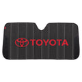 Black  Red Toyota 4 Runner Tacoma Front Windshield Accordion Sunshade 55x23