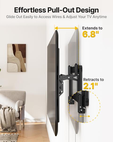 Heavy Duty Tilting TV Wall Mount for 55105 TVs up to 200lbs