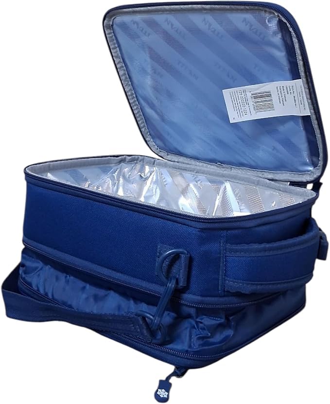 Titan Deep Freeze Fridge Cold Expandable Lunch Pack with Ice Walls - Navy Blue Retail $43.00