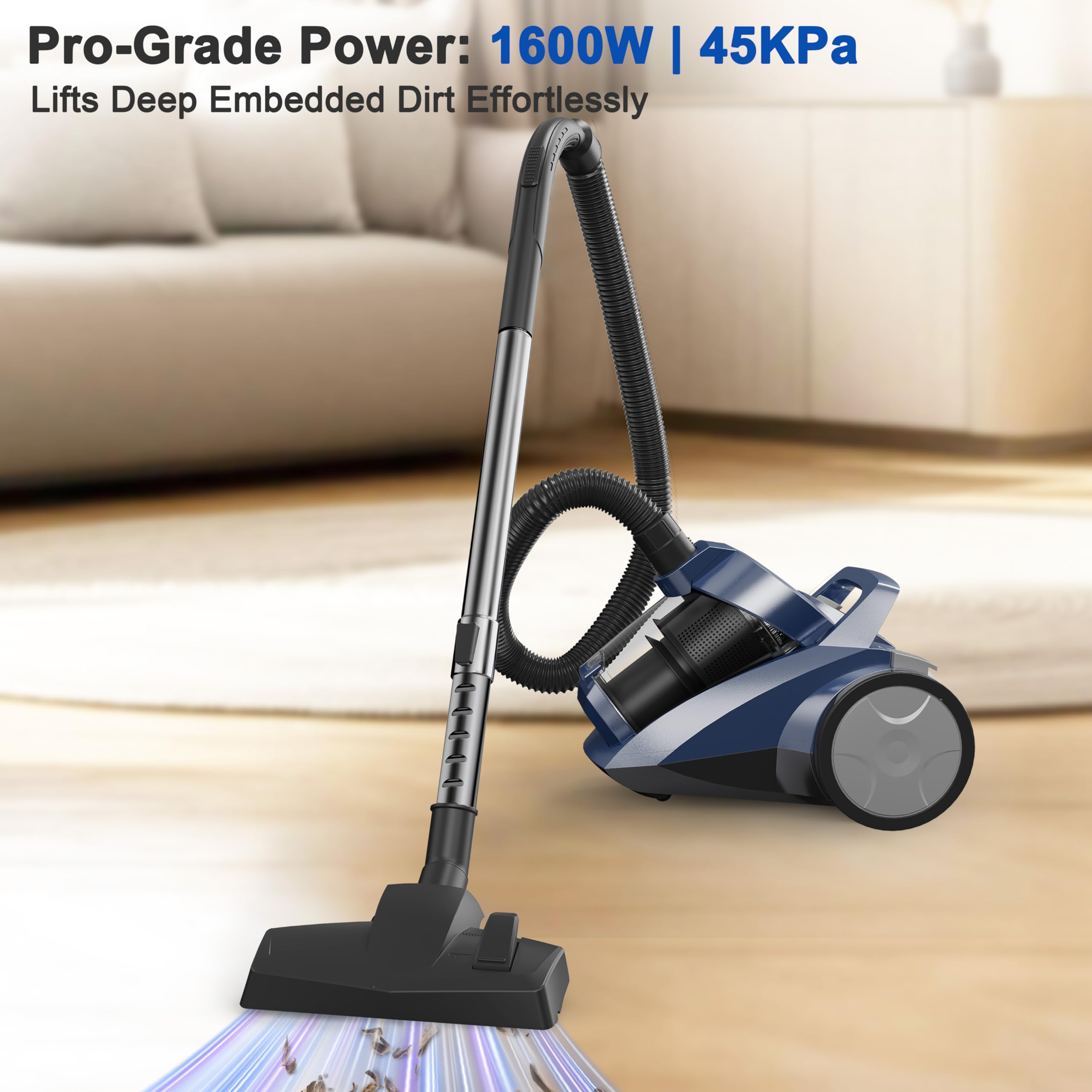 Open-Box New Sweepcent 45KPa Bagless Multi-Surface Canister Vacuum Cleaner