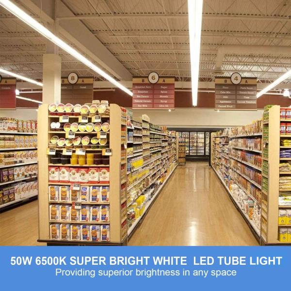 10Pack 4FT LED Shop Light - 50W 8000LM 6500K Linkable Clear Cover T8 LED Tube Light for Workshop, Warehouse, Basement - Plug and Play Retail $77.00