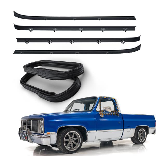 Front Door Window Weatherstrip Kit for GMC CK Series Jimmy Suburban and Chevy CK Blazer