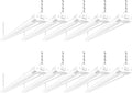 hykolity 10 Pack 4FT Linkable LED Utility Light Fixture, 4400lm, 42W, 5000K Daylight for Workshop, Garage, Hanging or Surface Mount, with Power Cord, ETL Retail $89.00