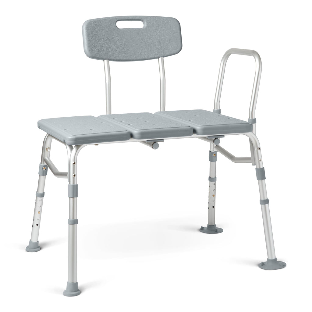 Medline Transfer Bench for Bathtubs and Showers, Adjustable Shower Bench and Bath Seat For Seniors and adults, Slip-resistant Feet, Heavy-Duty 400 lb. Weight Capacity, Tool-Free Assembly Retail $50.00