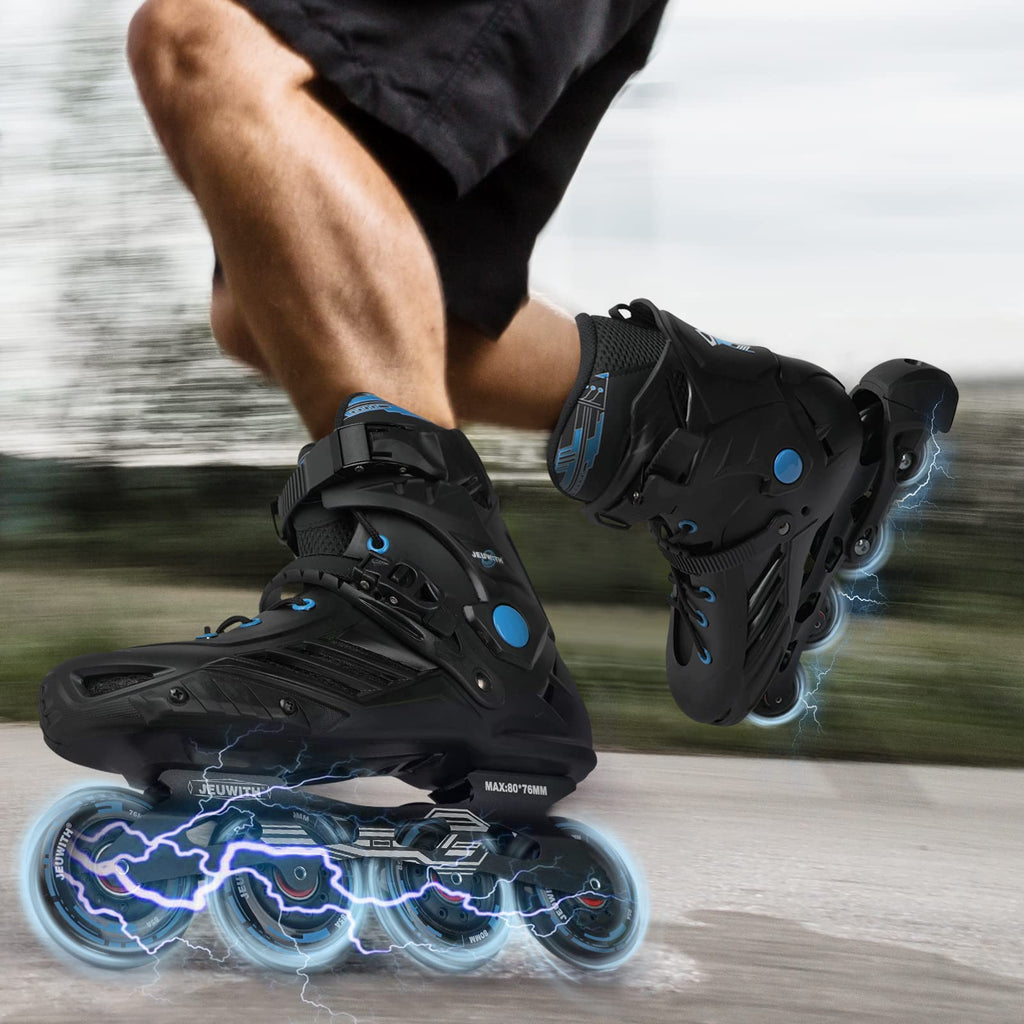BlackBlue Unisex Racing Inline Skates with CNC Aluminum Frame Professional Fitness 85A Wheels