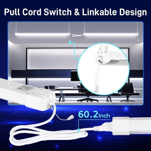 FT 120W LED Shop Light Linkable 13000LM 5000K Daylight White