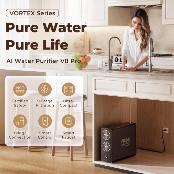 V8 PRO 800GPD Under Sink Tankless RO Water Filtration System