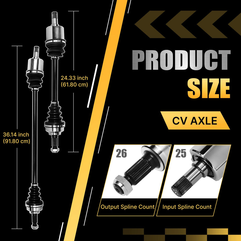 PCS Front CV Axle Shaft Assembly for Honda Civic 1.8L L4 2006-2011 Driver  Passenger Side Black