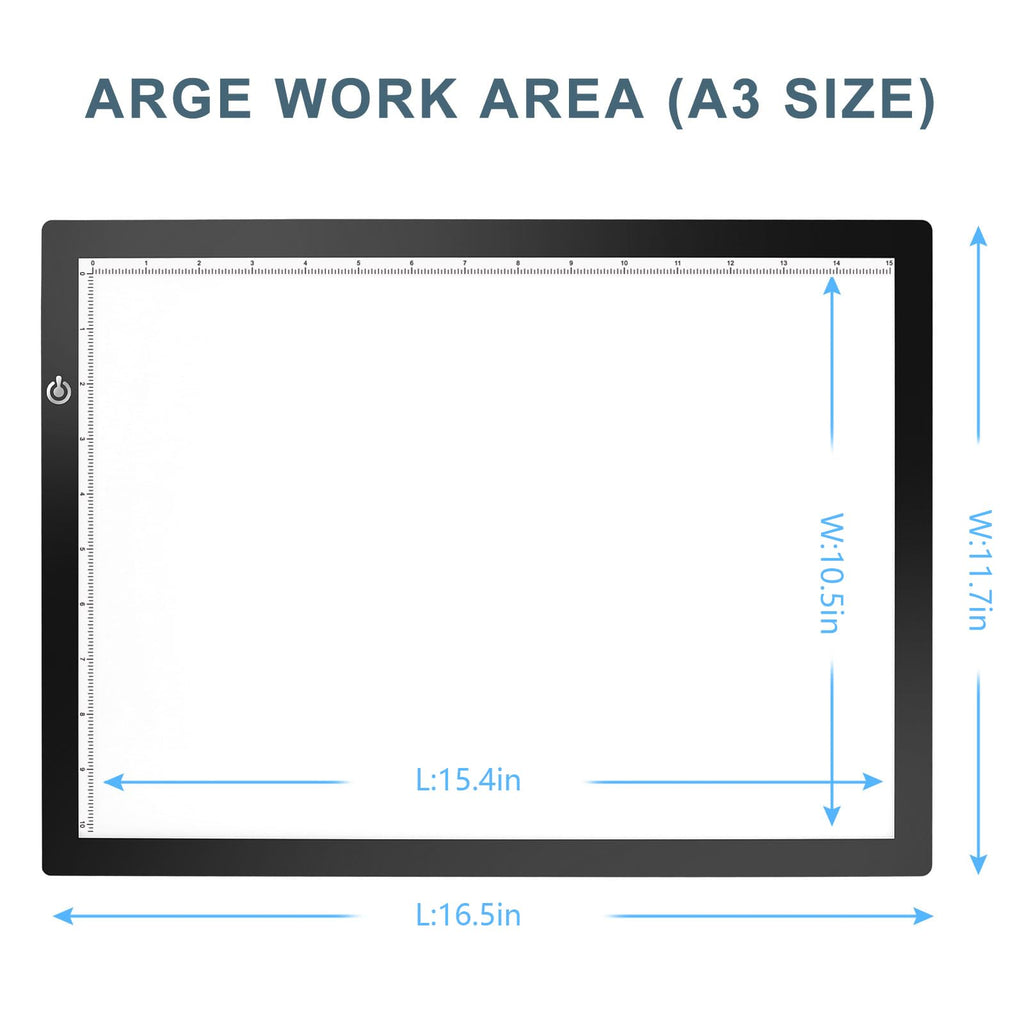 LitEnergy A3 LED Copy Board Light Tracing Box, Ultra-Thin Adjustable USB Power Artcraft LED Trace Light Pad for Tattoo Drawing, Streaming, Sketching, Animation, Stenciling Retail $23.00