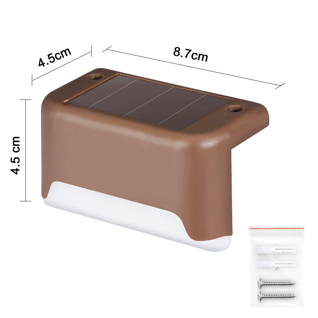 New As-Is SOLPEX 16 Pack Warm White Solar Deck Lights Outdoor Waterproof LED Retail $23.00