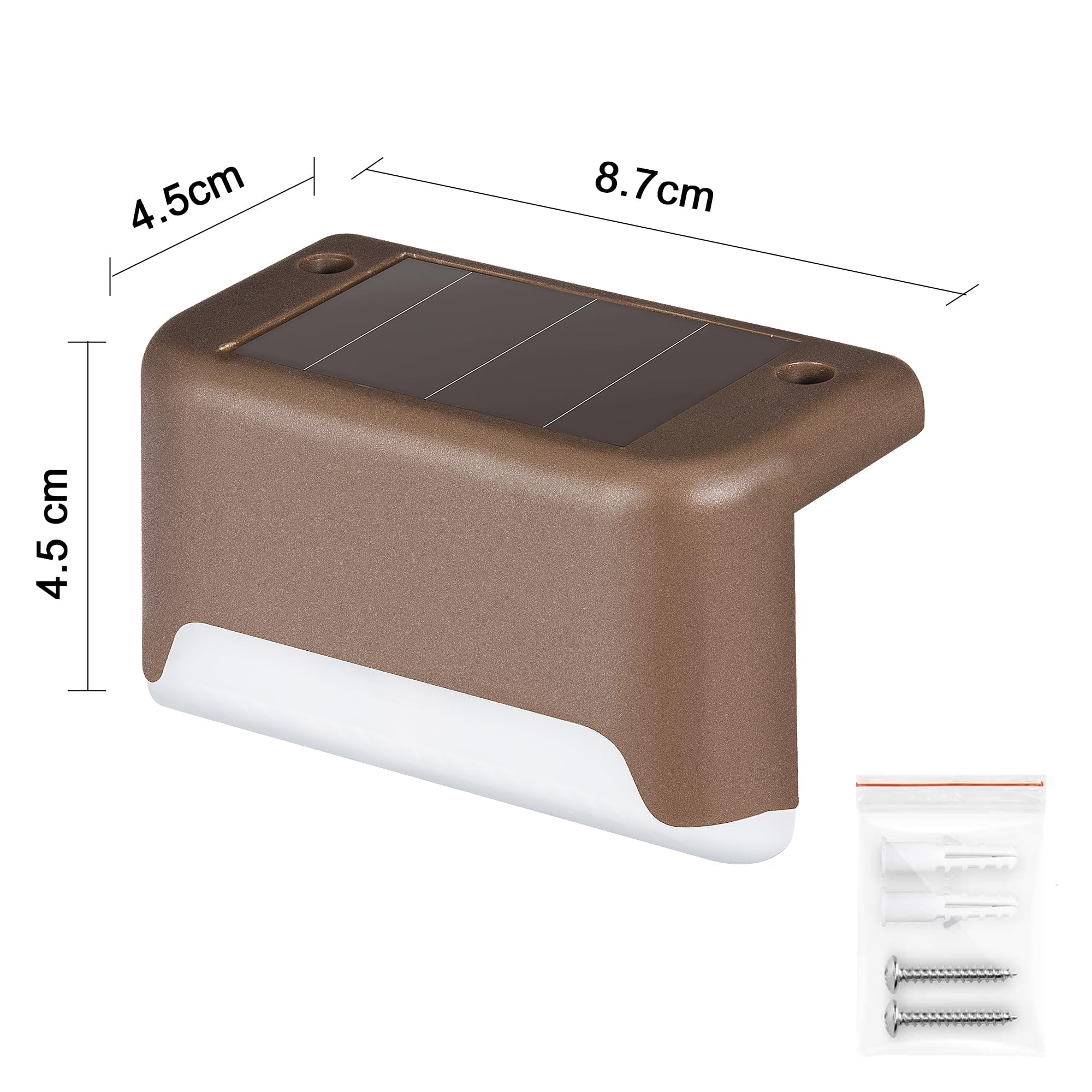 New As-Is SOLPEX 16 Pack Warm White Solar Deck Lights Outdoor Waterproof LED Retail $23.00