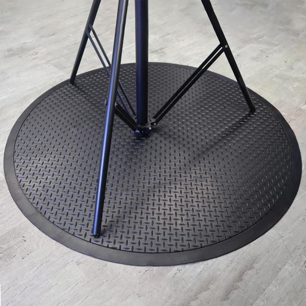 Circular Rubber Mat 48-Inch Diameter 9mm Thick Black