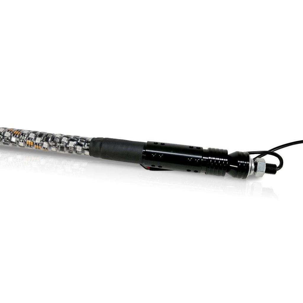 New Genssi 5FT Dual RGB LED Whip Lights Spiral Design Heavy Duty for Powersports. Retail $79.00