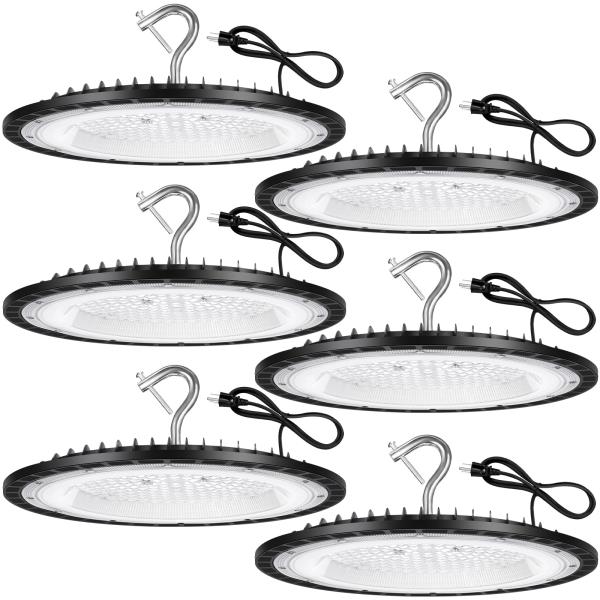 Pack 500W UFO LED High Bay Light 5000K Daylight 75000LM US Plug Warehouse Lighting
